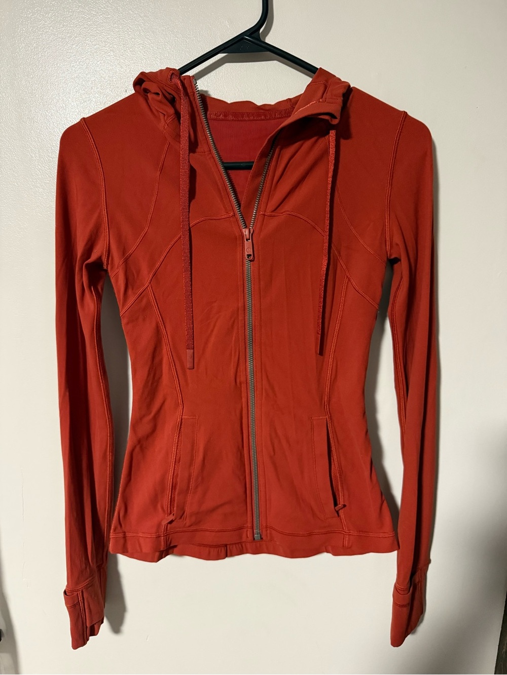 Lululemon Rust Red Zip-Up Hoodie Jacket